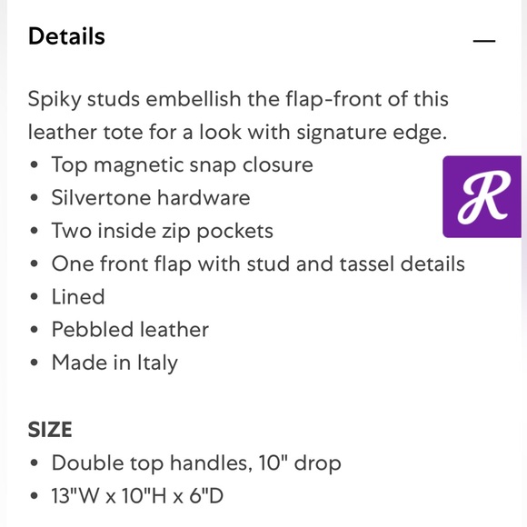 Valentino Estelle Rock Studded Pebbled Leather Black Tote Shoulder Bag - Picture 5 of 14